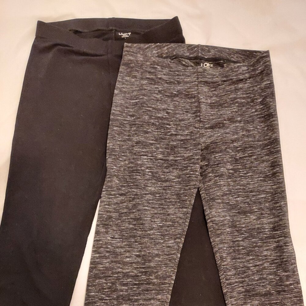 Ann Taylor Loft Leggings - Bundle Black and Grey. Size L NWOT